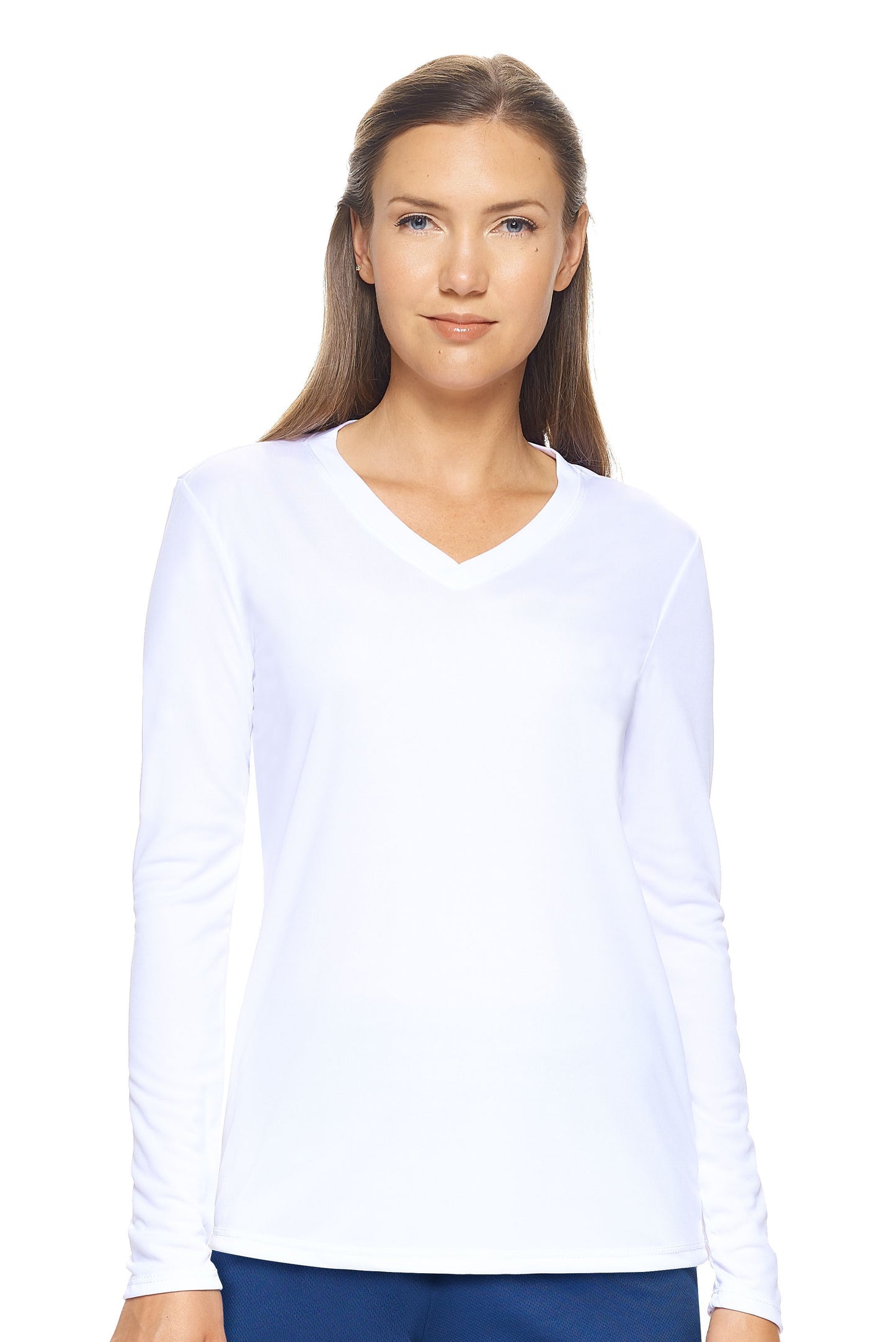 AI302 Women's V-Neck Long Sleeve Expert Tee