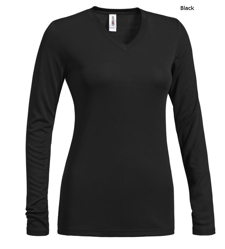 AI302 Women's V-Neck Long Sleeve Expert Tee