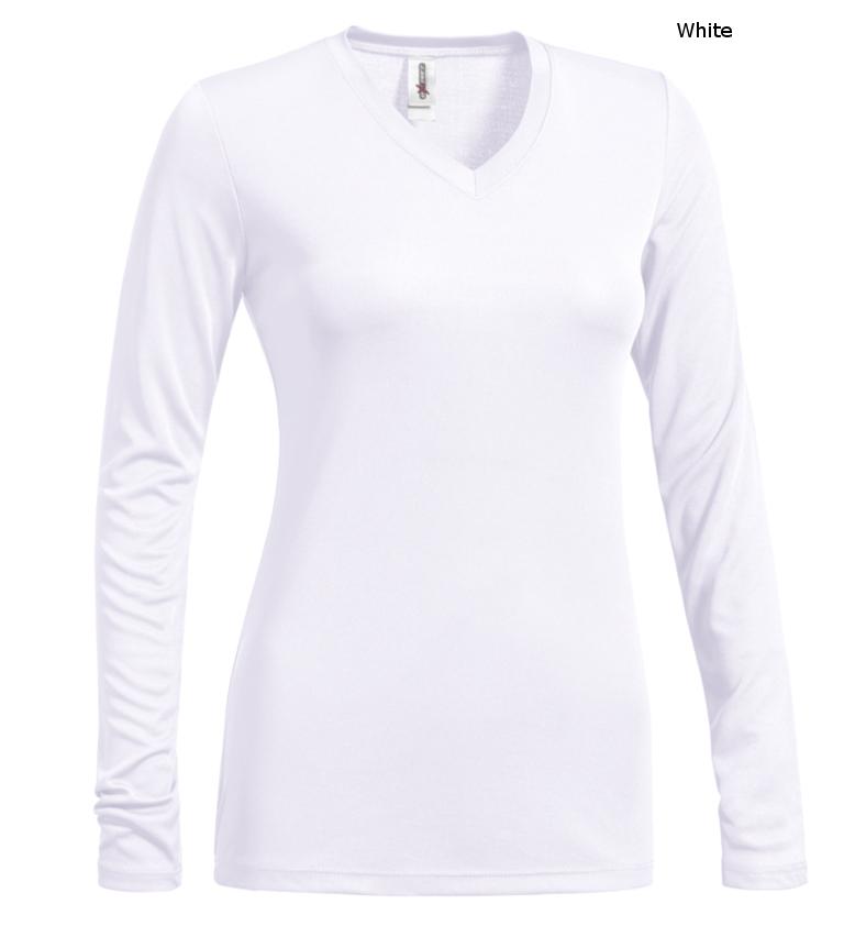 AI302 Women's V-Neck Long Sleeve Expert Tee