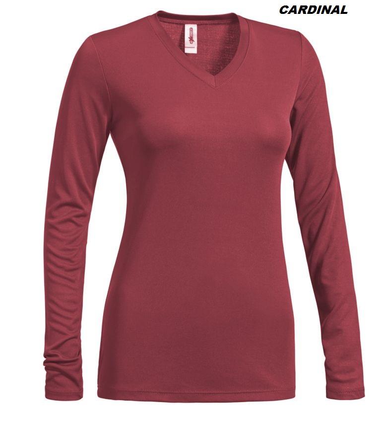 AI302 Women's V-Neck Long Sleeve Expert Tee