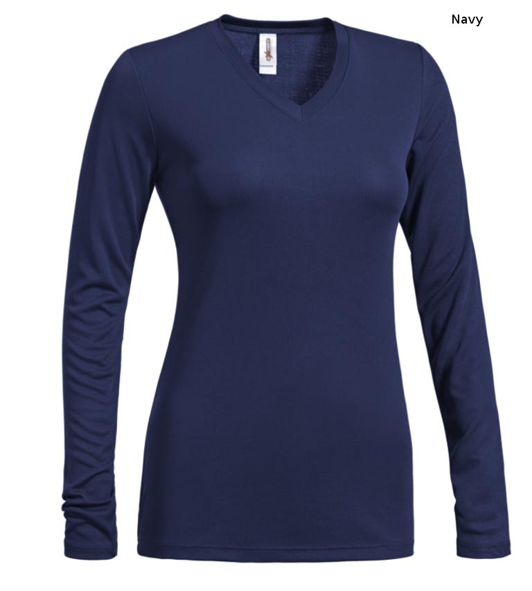 AI302 Women's V-Neck Long Sleeve Expert Tee