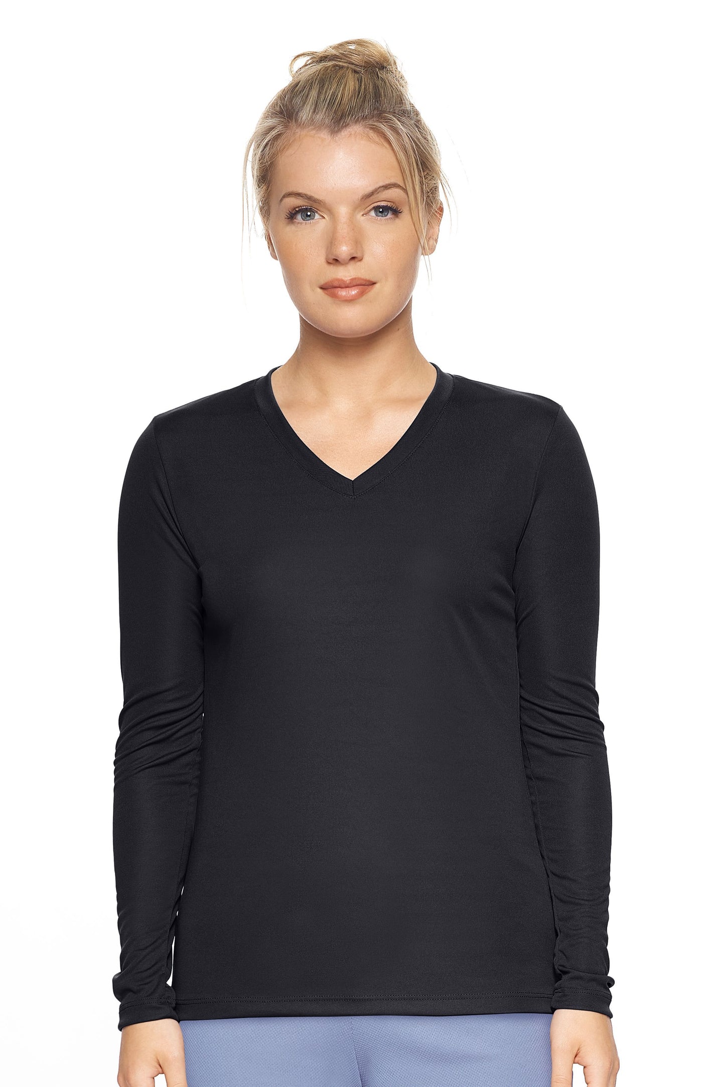 AI302 Women's V-Neck Long Sleeve Expert Tee