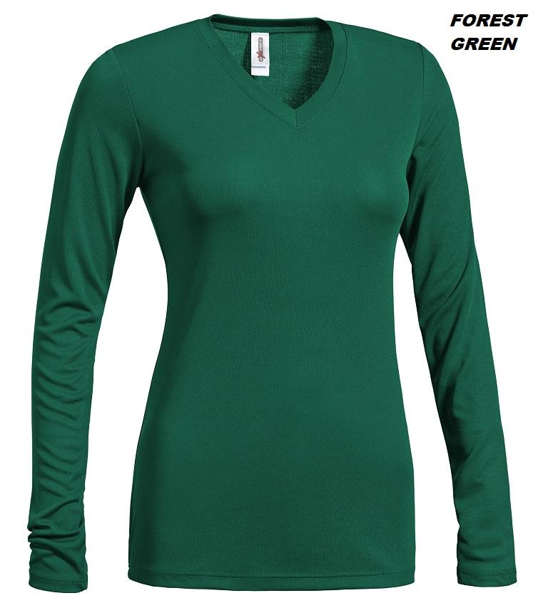 AI302 Women's V-Neck Long Sleeve Expert Tee