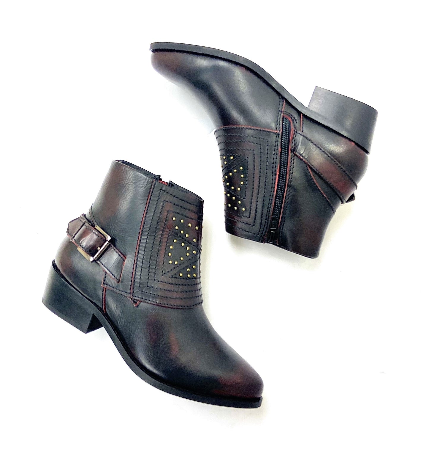 Jully Cherry Western Ankle Boot