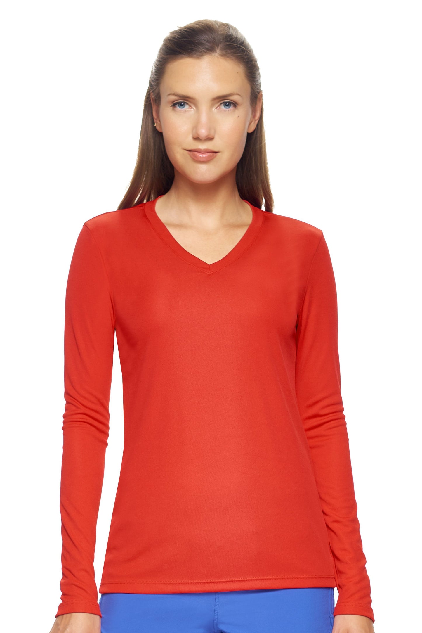 AI302 Women's V-Neck Long Sleeve Expert Tee