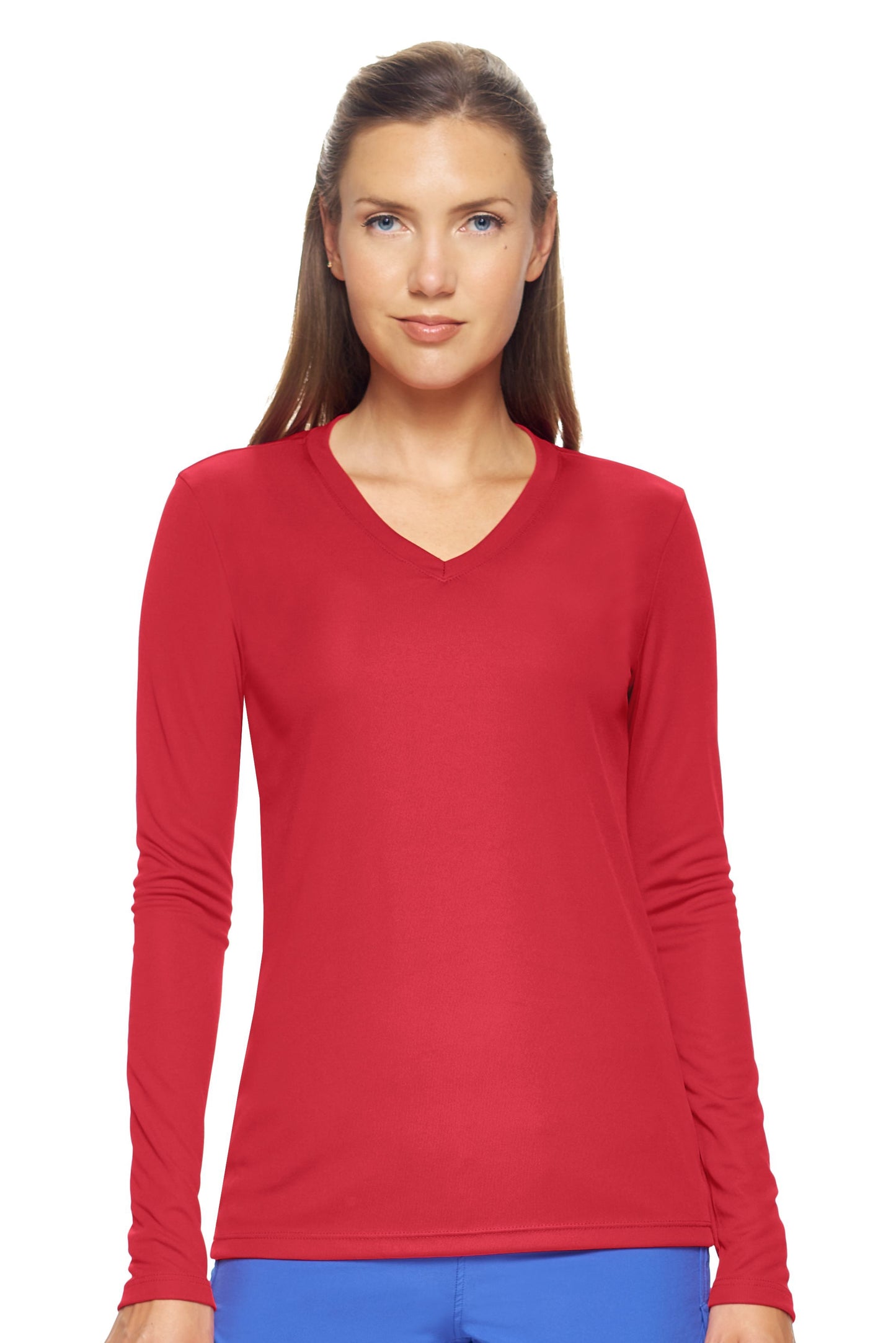 AI302 Women's V-Neck Long Sleeve Expert Tee