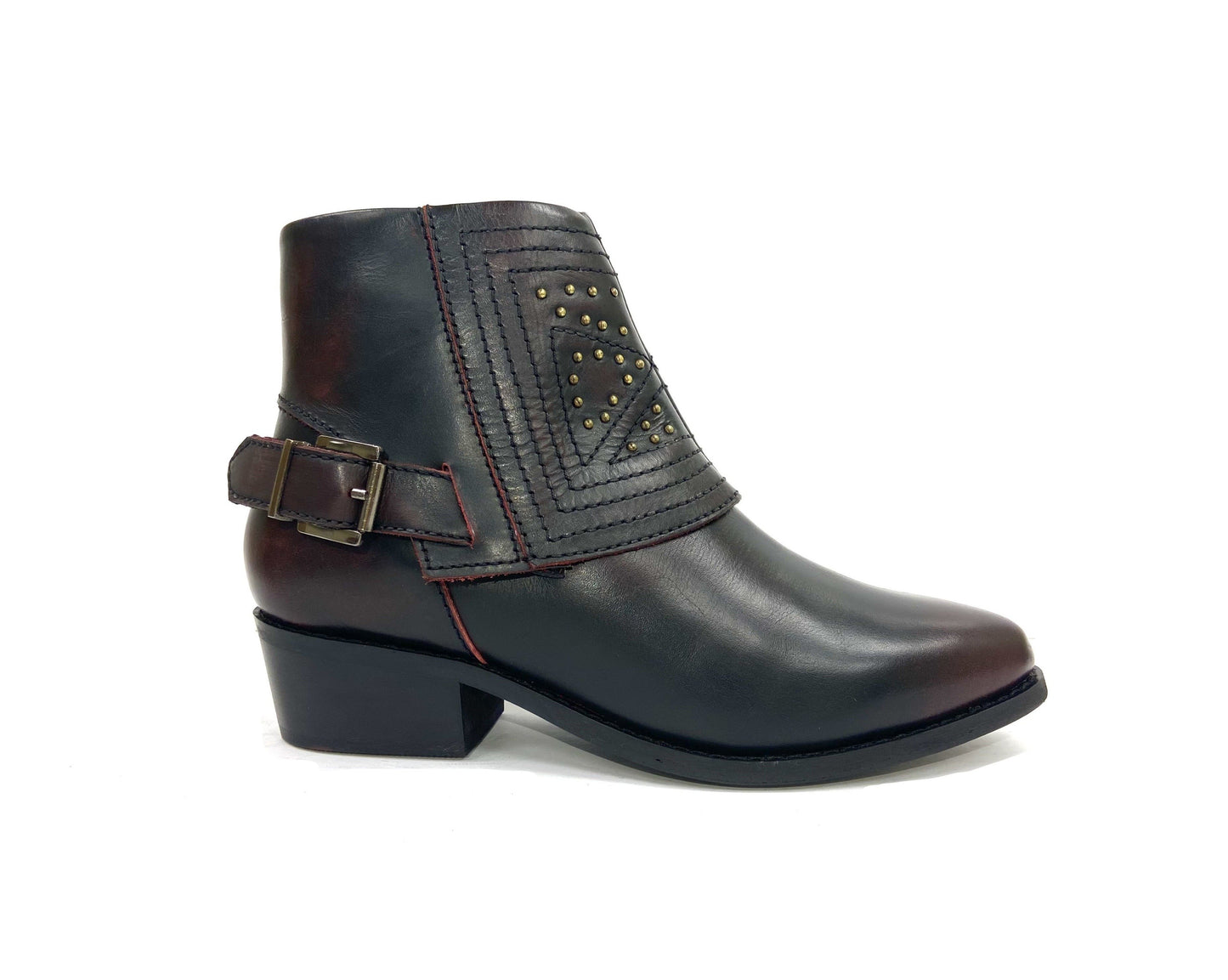 Jully Cherry Western Ankle Boot