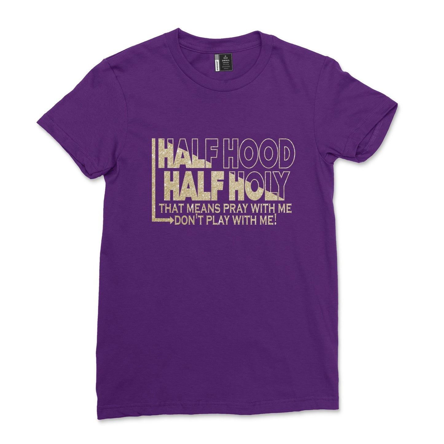 Half Hood Half Holy Holy Shirt Women That Means Pray With Me T-Shirt Casual Comfy Tee Tops