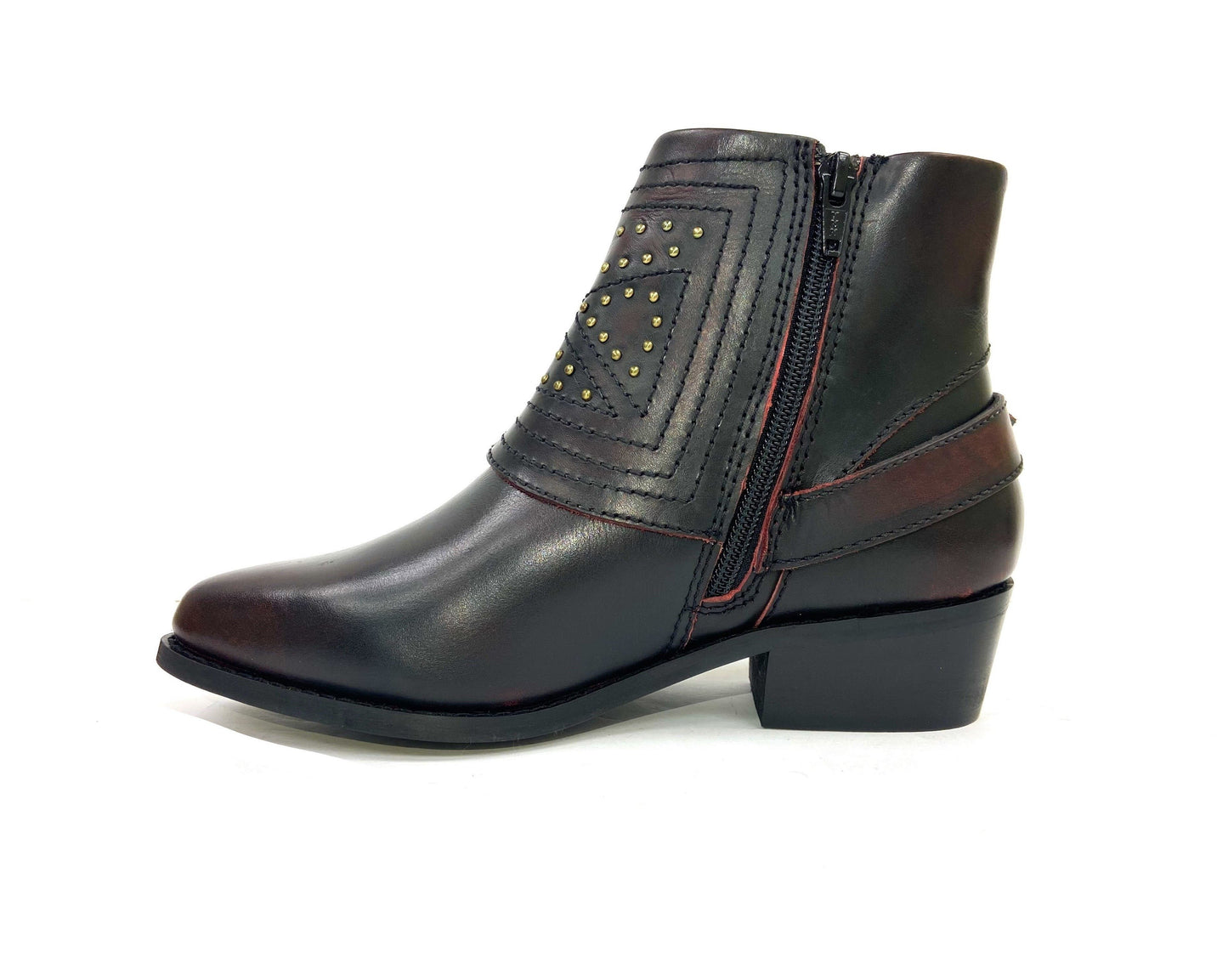 Jully Cherry Western Ankle Boot